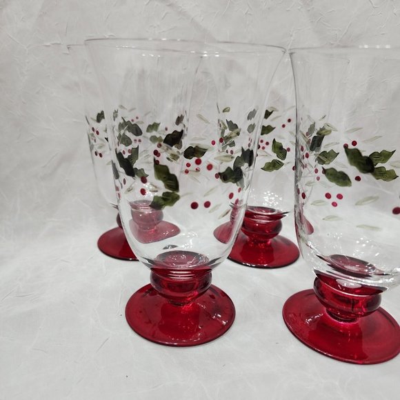 Pfaltzgraff Dining 4 Pfaltzgraff Winterberry Stemless Water Goblets